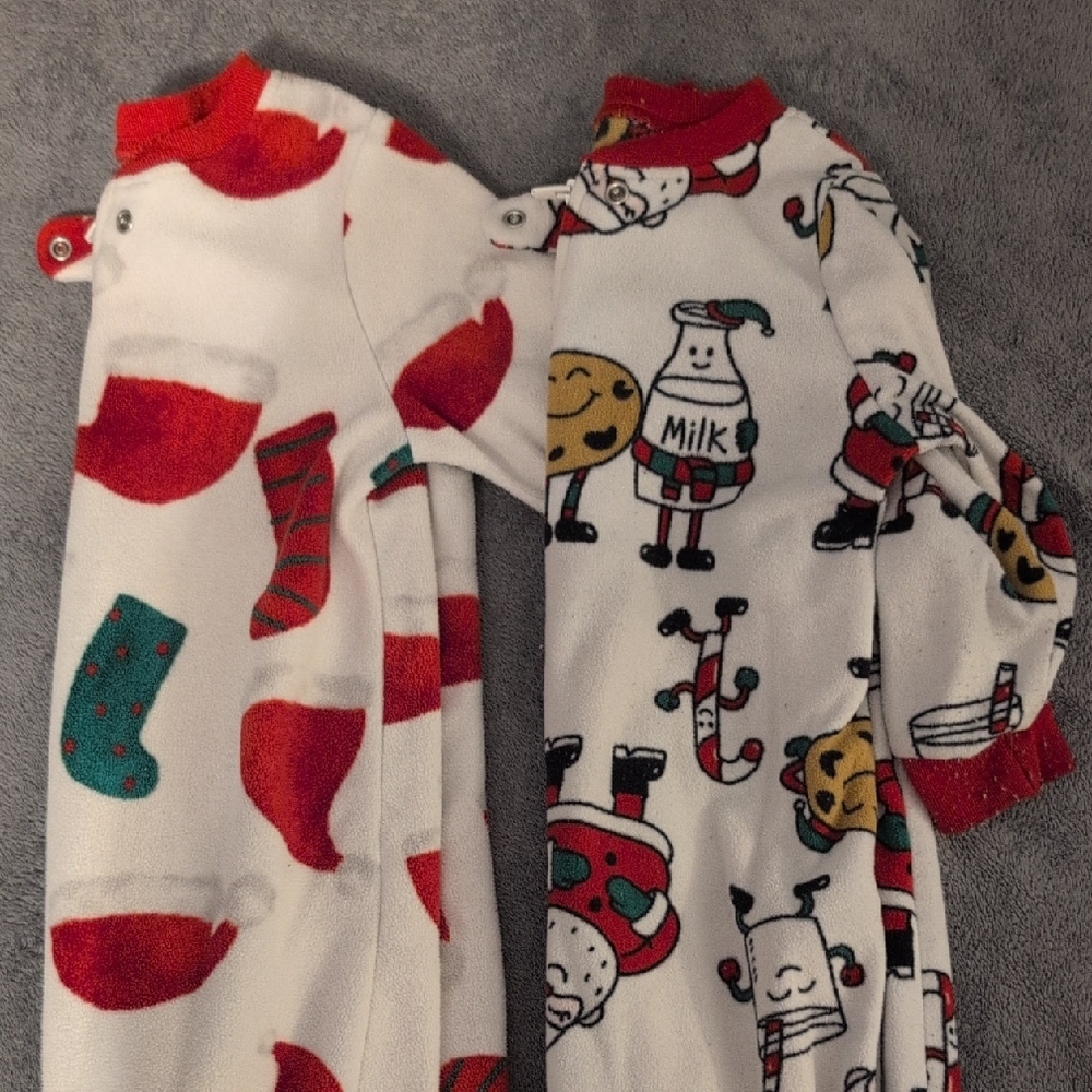 Carter's Festive Red and White Footies